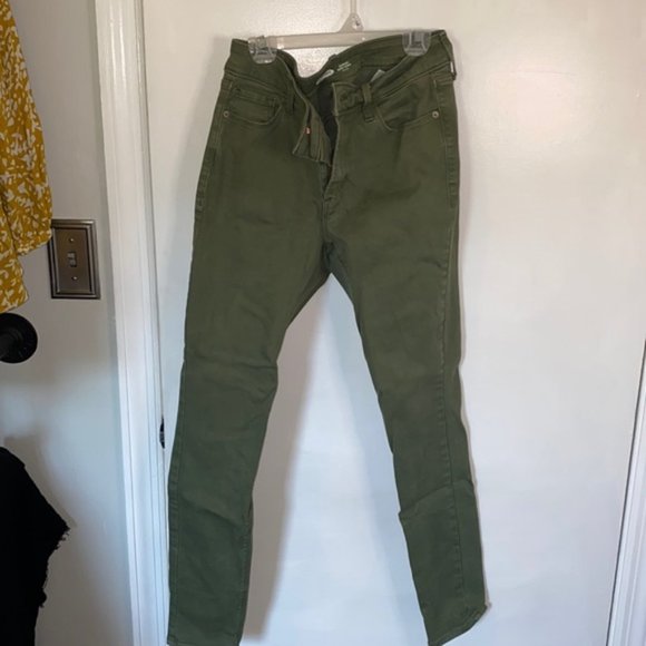 Denim - Army green skinny jeans